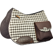 Tapis de selle Woolrider Damier avec sacoches