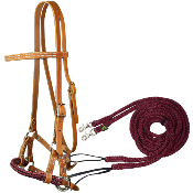 Side-pull & rênes rondes ouvertes assorties 