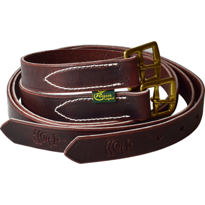 Etrivières cuir chromé 