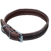 Collier de chien cuir noisette