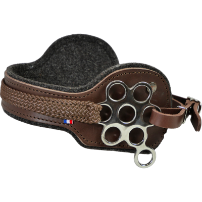 Hackamore Flower en Cuir et Feutre de Laine