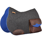Tapis de selle Grand Woolrider avec sacoches cuir et toile 