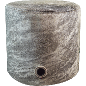 Pouf cylindrique Peau de vache