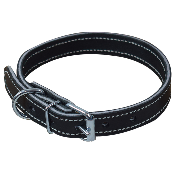 Collier de chien cuir noir