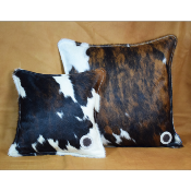 Coussin en Peau De Vache et Feutre de Laine - Grand modèle