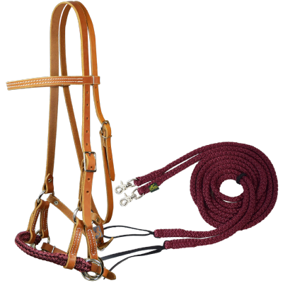 Side-pull & rênes rondes ouvertes assorties 