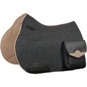 Tapis de selle Grand Woolrider avec sacoches cuir et toile 