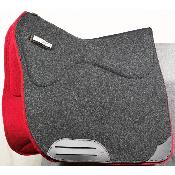 Tapis de selle Wooldress anthracite rouge double amortisseur 