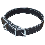 Collier de chien cuir noir