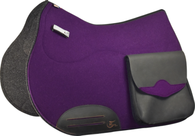 Tapis de selle Woolrider avec sacoches tout cuir