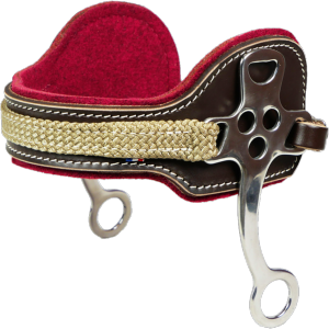 Hackamore en Cuir et Feutre de Laine