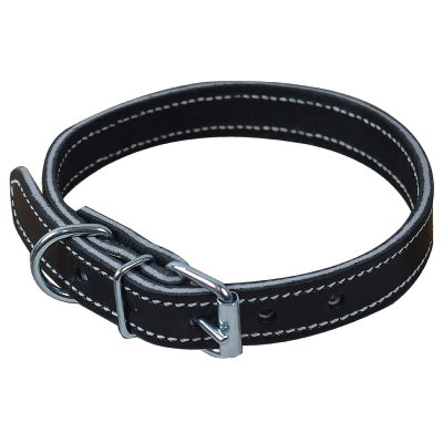 Collier de chien cuir noir