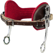 Hackamore en Cuir et Feutre de Laine