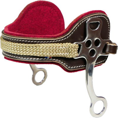 Hackamore en Cuir et Feutre de Laine