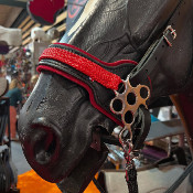 Hackamore Flower en Cuir et Feutre de Laine